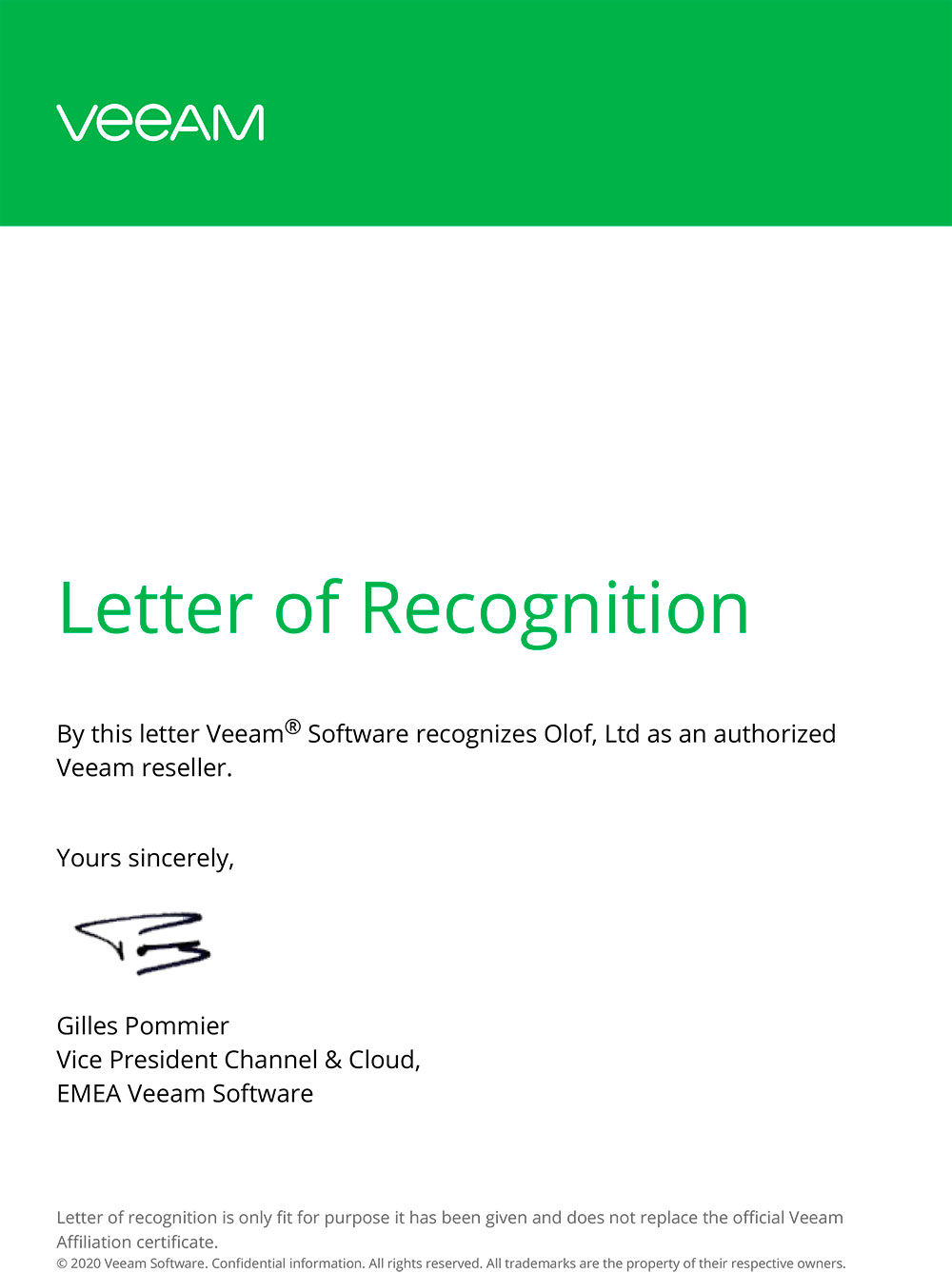 Authorized Veeam Reseller
